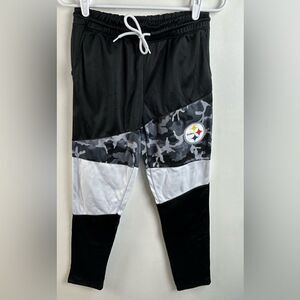 NFL Team Apparel Pittsburgh Steelers Women’s Track Pants Black/White/Camo size S